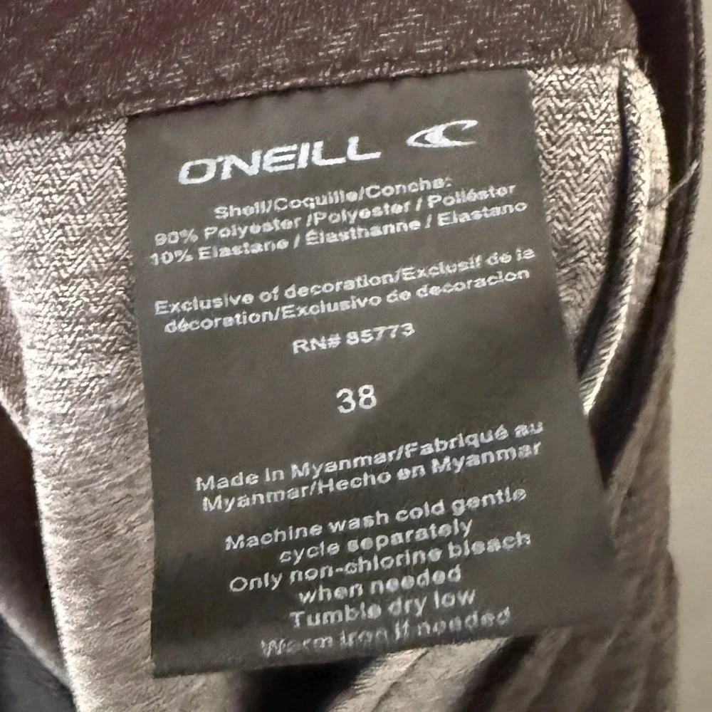 ONeill Crossover Hybrid Shorts Mens 38 Black Heather Stretch Boardshorts Water